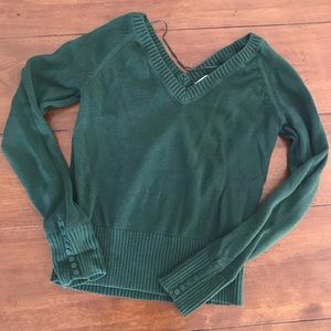 💰Green v-neck sweater